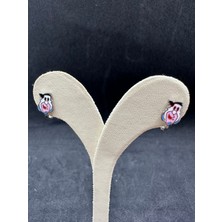 Çakmaktaş Mieli Gümüş Çocuk Küpesi