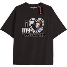 Tarz Sokak Y2K Twilight Team I Love My Boyfriend Tshirt Kod-Edward