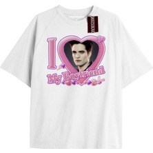 Tarz Sokak Y2K Twilight Team I Love My Boyfriend Tshirt Kod-Edward