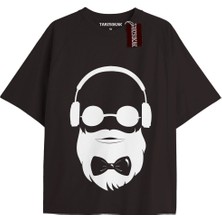 Tarz Sokak Hediye Paketi  Oversize Yazılı Tshirt Siyah