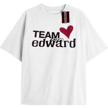 Tarz Sokak Y2K Twilight Team I Love My Boyfriend Tshirt Kod-Edward