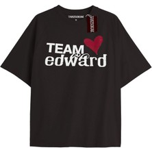 Tarz Sokak Y2K Twilight Team I Love My Boyfriend Tshirt Kod-Edward