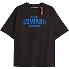 Tarz Sokak Y2K Twilight Team I Love My Boyfriend Tshirt Kod-Edward