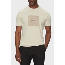 Boss Logo Baskılı  Pamuk Regular Fit Bisiklet Yaka T Shirt Erkek T Shirt 50538096 284