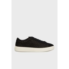Boss Logolu Deri ve Süet Karışımlı Sneaker Ayakkabı Erkek Ayakkabı 50542092 001