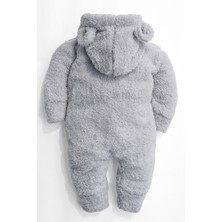 x Ipek Atlas Kız Erkek Bebek Çocuk Kapüşonlu Ayıcık Peluştulum