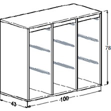Ahşap Desenli Mdf Oyuncak Dolabı Yağmur