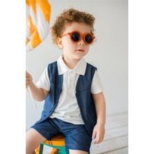 Yelekli Erkek Bebek Kot Takım Indigo