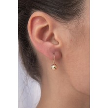 Fiyonk Kuyumculuk 14 Ayar Altın Kalemli Mini Top Küpe