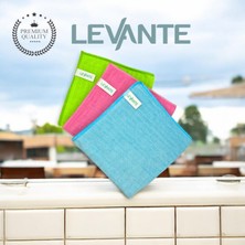 Levante Mikrofiber Hassas Yüzey Temizlik Bezi 3lü Set 40X40 cm | Tüy Bırakmaz | Çizmez | Iz Bırakmaz
