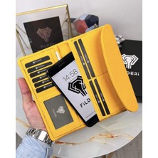 Fil Deri Hakiki Deri Bayan Çok Bölmeli Fermuarlı Cüzdan 2049