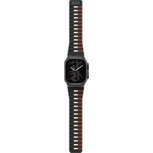 Skinarma Watch 10 46MM Gemini Serisi Tpu Magnetik Silikon Kordon Siyah-Turuncu