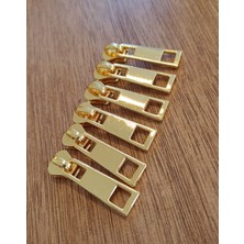 10 Adet Gold Altın Rengi Kaliteli Fermuar Başlığı T6 Mango Başlık