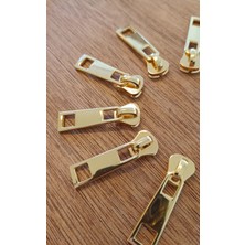10 Adet Gold Altın Rengi Kaliteli Fermuar Başlığı T6 Mango Başlık