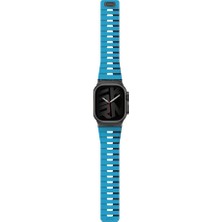 Skinarma Watch 44MM Gemini Serisi Tpu Magnetik Silikon Kordon Mavi-Siyah