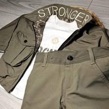 Çift Taraf Giyilebilen Ceket-Kargo Pantolon-Sweat 3’lü Takım