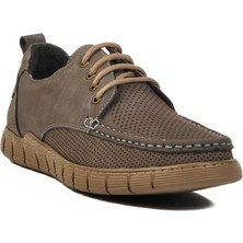 Gri Nubuk Hakiki Deri Erkek Günlük Ayakkabı 995-1 M