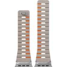 Skinarma Watch Ultra 49MM Gemini Serisi Tpu Magnetik Silikon Kordon Gri-Turuncu