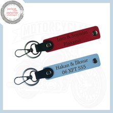 Kırmızı-Gök Mavisi, Hız Fatihlerine Özgü, Kişiselleştirilmiş Plaka 2'li Anahtarlık, Detay Sevenlere