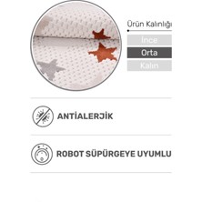 Yıldız Yağmuru Desenli Çocuk Halısı – Kaymaz Pamuk Dokuma Tabanlı, Dayanıklı ve Kolay Temizlenebilir Halı (Oyun & Çocuk Odası İçin)