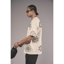 Nakış Detaylı Oversize Kalıp Unisex Tişört