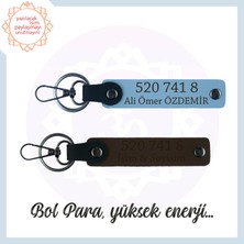 Koyu Kave-Gök Mavi, İsme Özel Hediyelik Manevi Güç Veren 520 741 8 Sayılı Başarı ve Huzur 2'li Anahtarlık