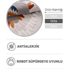 Uykucu Kirpi Desenli Yuvarlak Çocuk Halısı – Kaymaz Pamuk Dokuma Tabanlı, Kolay Temizlenebilir Halı (Oyun ve Çocuk Odası İçin)