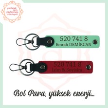 Kırmızı-Yeşil, Size Özel Tasarım Manevi Güç Veren 2'li Anahtarlık, 520 741 8 Başarı ve Huzur Getiren Kod