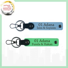 Gök Mavi-Fıstık Yeşil, Kişisel Dokunuş Adana Esintisi Hediyelik Şehir Ruhunu Yansıtan Şık 2'li Anahtarlık