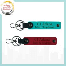 Kırmızı-Koyu Turkuaz, Kişisel Dokunuş, 01 Adanaya Özel Hediyelik Şık ve Kullanışlı Hatıra Anahtarlık