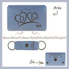 Miaju Açık Yeşil, Iki Kalp, Bir Aşk! Isme ve Baş Harfe Özel Cüzdan & Anahtarlık Seti, Sevgililer Günü’ne