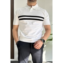 Erkek Çizgili Polo Yaka Tişört Şık ve Modern Stil