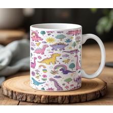 BB Design BB Desing Sevimli Hayvanlar Tasarımlı Beyaz Seramik Baskılı Kupa Bardak 330 ml