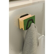 2'li Banyo Mutfak Sünger Bez Tutucu Askılık Çok Amaçlı Çelik Paslanmaz Kendiliğinden Yapışkanlı