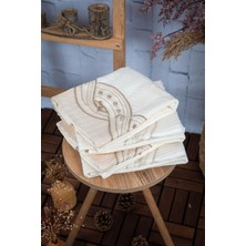 Favora %100 Pamuk Fiyonk Güpürlü Çeyizlik 4lü Havlu 50x90 - Krem - Vizon