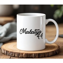 BB Design BB Desing Malatya 44 Tasarımlı Beyaz Seramik Baskılı Kupa Bardak 330 ml