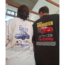 Tarzsokak I'm Sally & Mcqueen Car Detail Oversize Unisex T-Shirt (Tekli Gönderilir Renk Seçin Lütfen