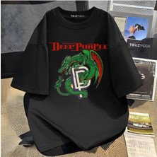 Tarzsokak Rock Serisi Deep Purple Baskılı  Oversize