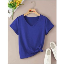 Tarzsokak V Yaka (Düz Desensiz) Basic Giy Çık Pamuklu