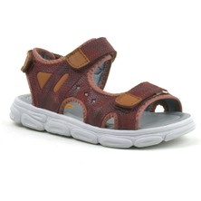 Rakerplus Flint Hakiki Deri Bordo Çocuk Sandalet