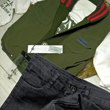 Yelek-Cep Detaylı Pantolon-Baskılı Sweat 3’lü Takım