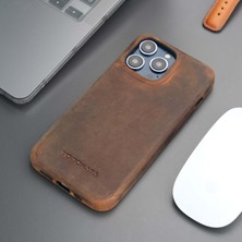 Toronata Apple iPhone 12 Pro Kılıf - El Yapımı Apple iPhone 12 Pro Deri Kılıf - Kişiselleştirilebilir Telefon Kılıfı - Antik Kahve
