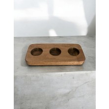 3'lü Doğal Ahşap Mumluk Set, Dekoratif Mumluk, Hediyelik Eşya, Tealight Mumluk