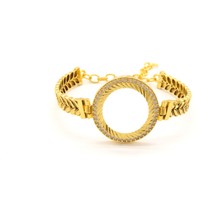 Çeyrek Altın Çerçeve Bileklik Çelik Altın Kaplama Arpa MODEL-BLZ-646