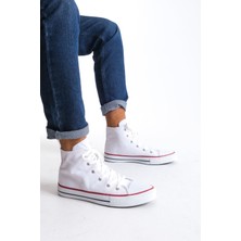 JY0423 Axe Bağcıklı Keten Kumaş Erkek Günlük Sneaker Ayakkabı Kbt - Beyaz