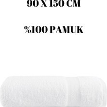 Büyük Boy Banyo Duş Vücut Havlusu % 100 Pamuk Çizgi Desenli 90 x 150 cm 500 Gram Bir Adet Tekli
