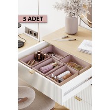 5 Adet Çekmece Içi Kozmetik Makyaj Mücevher ve Çok Amaçlı Düzenleyici Organizer Seti