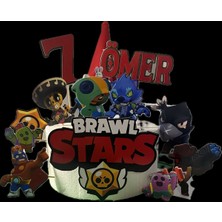 Brawl Stars Temalı 3D Cake Topper Seti | 13’lü Kişiye Özel Doğum Günü Pasta Kürdanı
