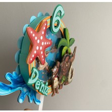 Moana Temalı 3D Cake Topper Doğum Günü Pasta Süsü
