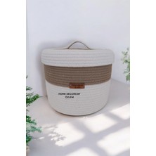 Home Decors By Özlem Kapaklı Hasır Sepet Düzenleyici Hediyelik Organizer - 23X18CM